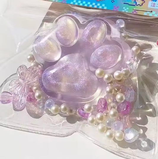 Paw Glitter Clear Taba Squishy