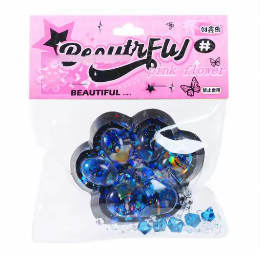 Paw Neon Glitter Taba Squishy