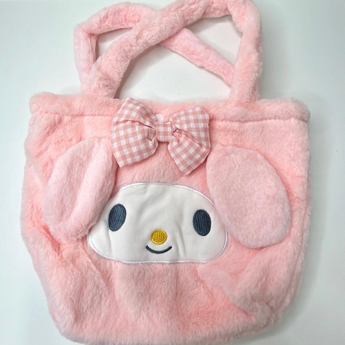 Pink Bunny Fluffy Plush Keychain – Cloudy Squishies